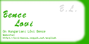 bence lovi business card